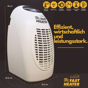 Fast Heater Heizlüfter Weiß - Kunststoff - 9 x 16 x 9 cm