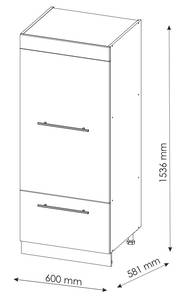 Mikrowellenschrank Fame-Line 38618 Braun - Hochglanz Weiß