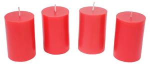 Couronne Avent H49 bougies rouges Gris - Rouge - En partie en bois massif - 33 x 12 x 33 cm