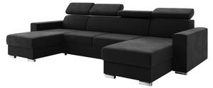 Ecksofa Voss U-Form Schwarz