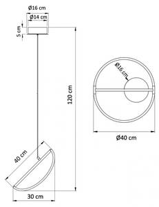 Hängeleuchte - Molfaro Grau - Metall - 40 x 26 x 26 cm