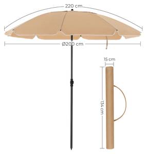 Sonnenschirm für Strand knickbar Beige