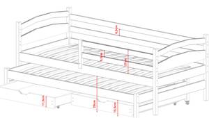 Kinderbett TOSIA KSB014 Graphit