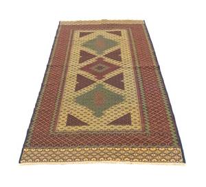 Kelim Afghan - 188x85cm Orange - Naturfaser - 85 x 1 x 188 cm