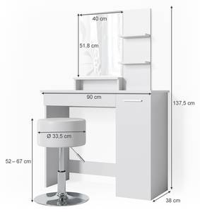 Schminktisch Julia 29008 Weiß - 90 x 137 x 38 cm