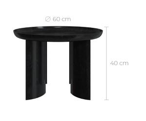 Table basse Blake Noir - Bois massif - 60 x 40 x 60 cm