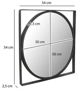 Wandspiegel ALYS Schwarz - Metall - 3 x 54 x 54 cm