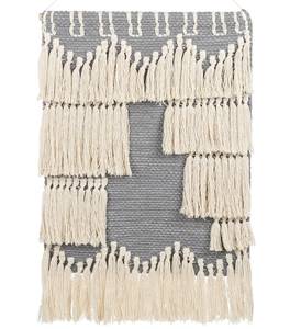 Suspension murale en tissu MAHRI Beige - Gris - Fibres naturelles - 60 x 106 x 1 cm