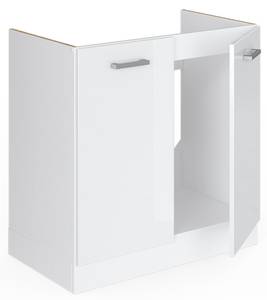 Meuble bas sous-évier R-Line 29249 Blanc brillant - 80 x 81 x 46 cm