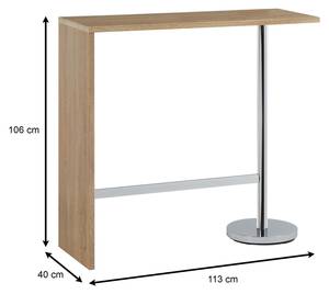 Table haute RICARDO Marron - Métal - 113 x 106 x 40 cm