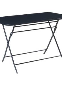 Table de jardin pliante Sande Noir - 70 x 110 cm