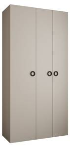 Armoire à portes battantes Como 1 Beige - Noir - Gris lumineux - 120 x 40 cm