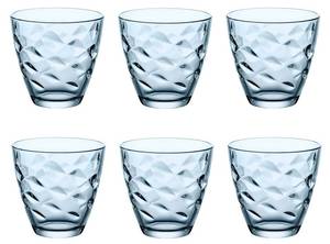 Wasserglas Flora 6er Set Blau - Glas - 2 x 9 x 9 cm