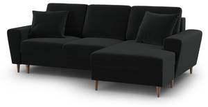 Schlaf-Ecksofa + Box MOGHAN 4 Sitzplätze Schwarz