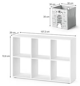 Raumteiler Weiß - Holzwerkstoff - 72 x 107 x 29 cm