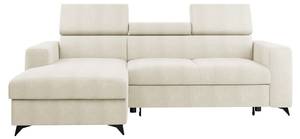 Ecksofa Milano Premium Cord Cremeweiß - Ecke davorstehend links