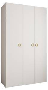 Drehtürenschrank Como 1 Gold - Weiß - 140 x 40 cm