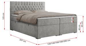 Boxspringbett PERA Breite: 160 cm - H3 - Textil