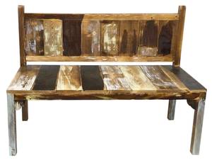 Holzbank JUNZCW02 Braun - Massivholz - Holz teilmassiv - 100 x 70 x 40 cm