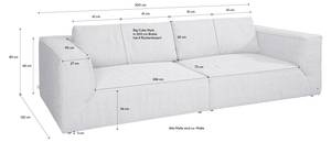 BIG CUBE STYLE Sofa Türkis - Breite: 300 cm