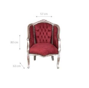 Fauteuil  LOUIS XVI Rouge