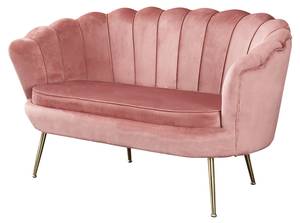 Muschelsofa Omurtag Pink - Textil - 136 x 78 x 77 cm