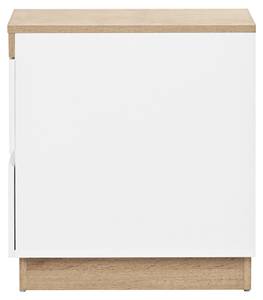 Nachttisch LucyWoody Ⅱ Braun - Weiß - Holzwerkstoff - 40 x 55 x 55 cm