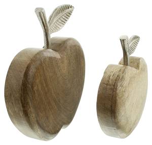 Apfel Mangoholz Set 2tlg. Braun - Holz teilmassiv - 18 x 20 x 2 cm