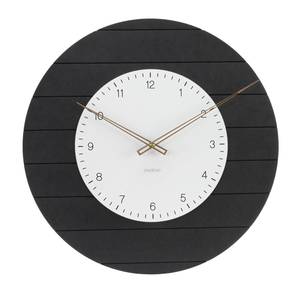 Horloge murale design THE PANDA. Noir - Blanc - Bois manufacturé - 50 x 50 x 1 cm