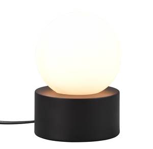 Tischlampe Nachttisch Lampenschirm Glas Schwarz - Weiß