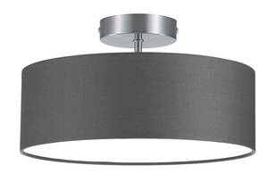 LED Deckenleuchte dimmbar Stoff Grau Grau - Metall - Textil - 30 x 16 x 30 cm