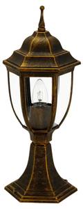Lampadaire d'extérieur NIZZA Gris - Verre - Métal - 16 x 41 x 16 cm