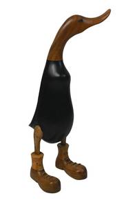 Statue canard Lawas Noir - Bambou - 12 x 44 x 18 cm