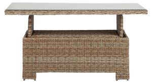 Gartentisch Gram Braun - Rattan - 134 x 68 x 84 cm