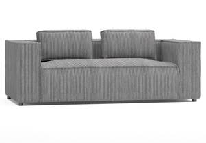 Cord Sofa 2 sitzer Rouen Hellgrau