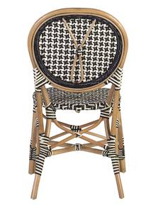 RATTANSTÜHLEN BISTRO (2er Set) Schwarz - Rattan - 52 x 92 x 56 cm