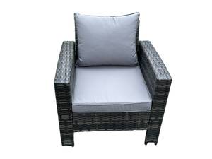 Sessel Gartenmöbel Rattan S 1er Grau - Polyrattan - 72 x 70 x 69 cm