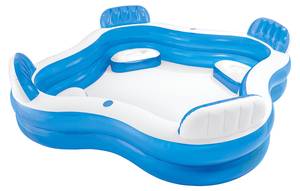 Piscine rectangulaire 229x229x66cm bleue Matière plastique - 229 x 66 x 229 cm