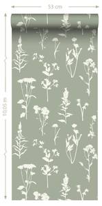 papier peint fleurs des champs 7385 Vert