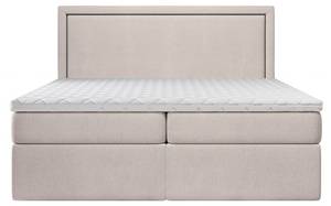 Premium Boxspringbett Jodan Stoff Megan Cremeweiß - Breite: 122 cm