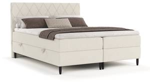 Boxspringbett Gwen mit Topper Creme - Breite: 200 cm