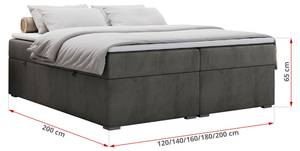 Boxspringbett BESS Breite: 200 cm - H3 - Textil