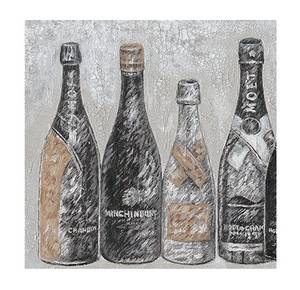 Peinture sur toile - Champagne Gris - Textile - 120 x 60 x 3 cm
