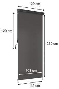 Senkrechtmarkise Breite: 120 cm