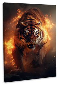 Leinwandbild Fiery Tiger I 20 x 30 cm