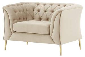 Sessel Chesterfield Modern Creme