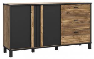 Buffet/Armoirette 85x155cm - CELIA Marron - En partie en bois massif - 155 x 86 x 42 cm