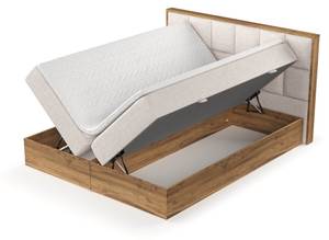 Premium Boxspringbett Makalu Stoff Neve Beige - Breite: 149 cm