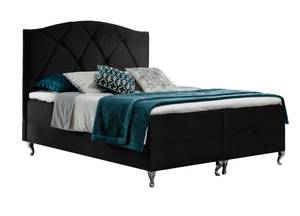 Boxspringbett BRANDE Schwarz - Breite: 140 cm