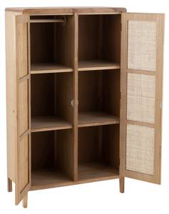 Armoire en bois et rotin naturel Beige - Bois manufacturé - 40 x 140 x 80 cm